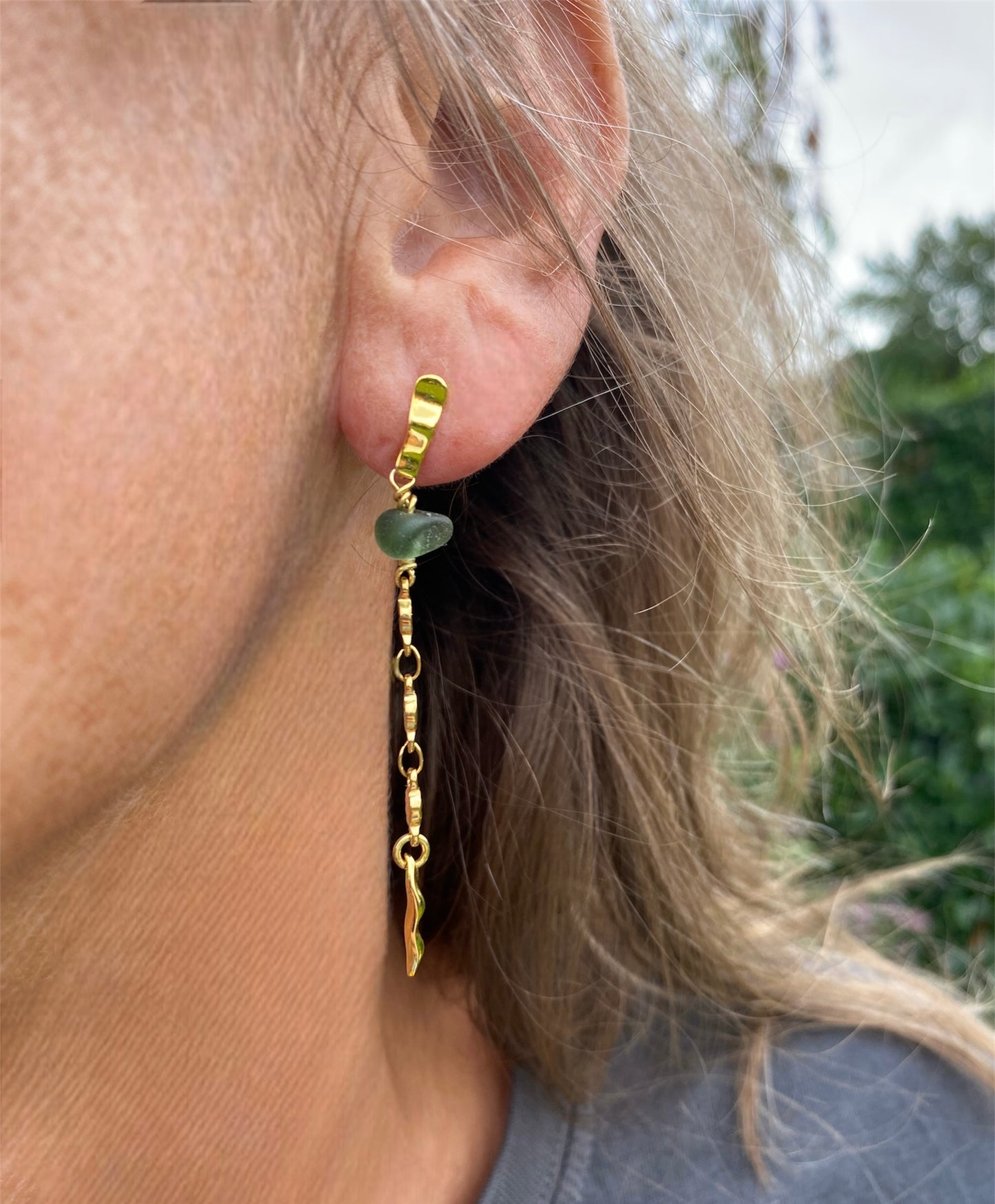 Pratensis ørering guld - grøn