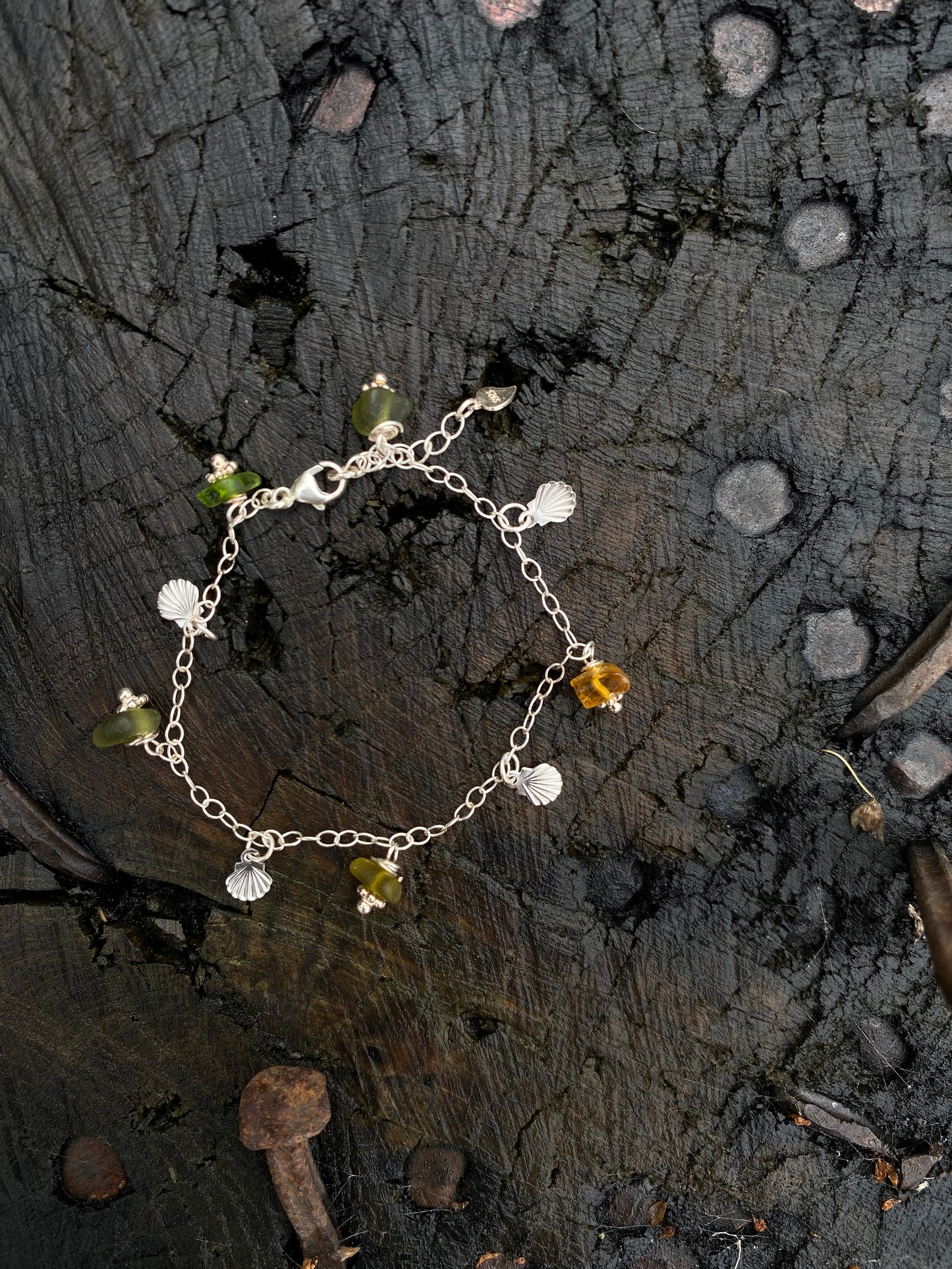 Maritima armbånd sølv - flere farver