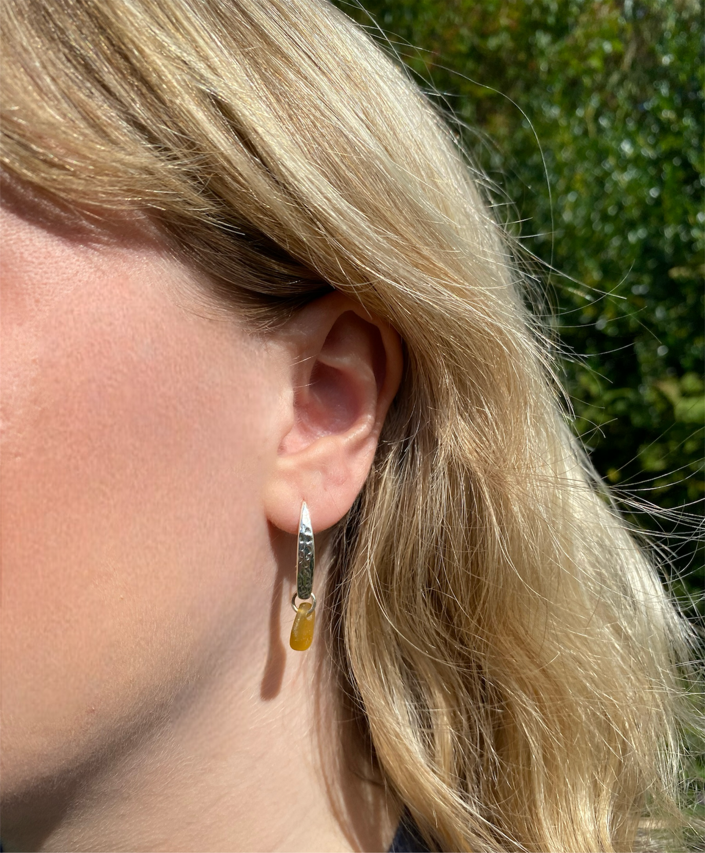 Erophillia ørering sølv - lysebrun