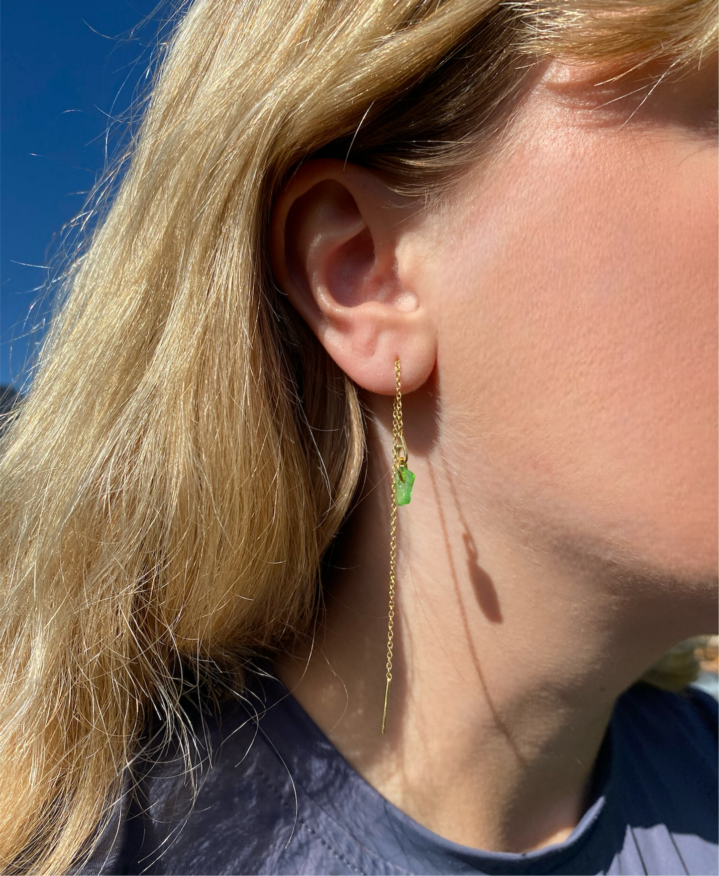 Pinus ørering sølv - grøn