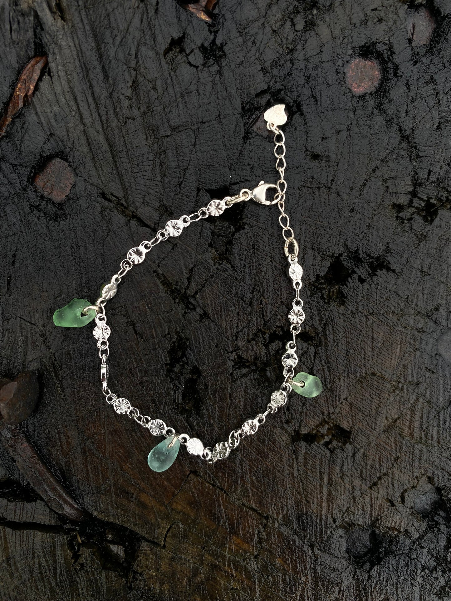 Chara armbånd sølv - grøn