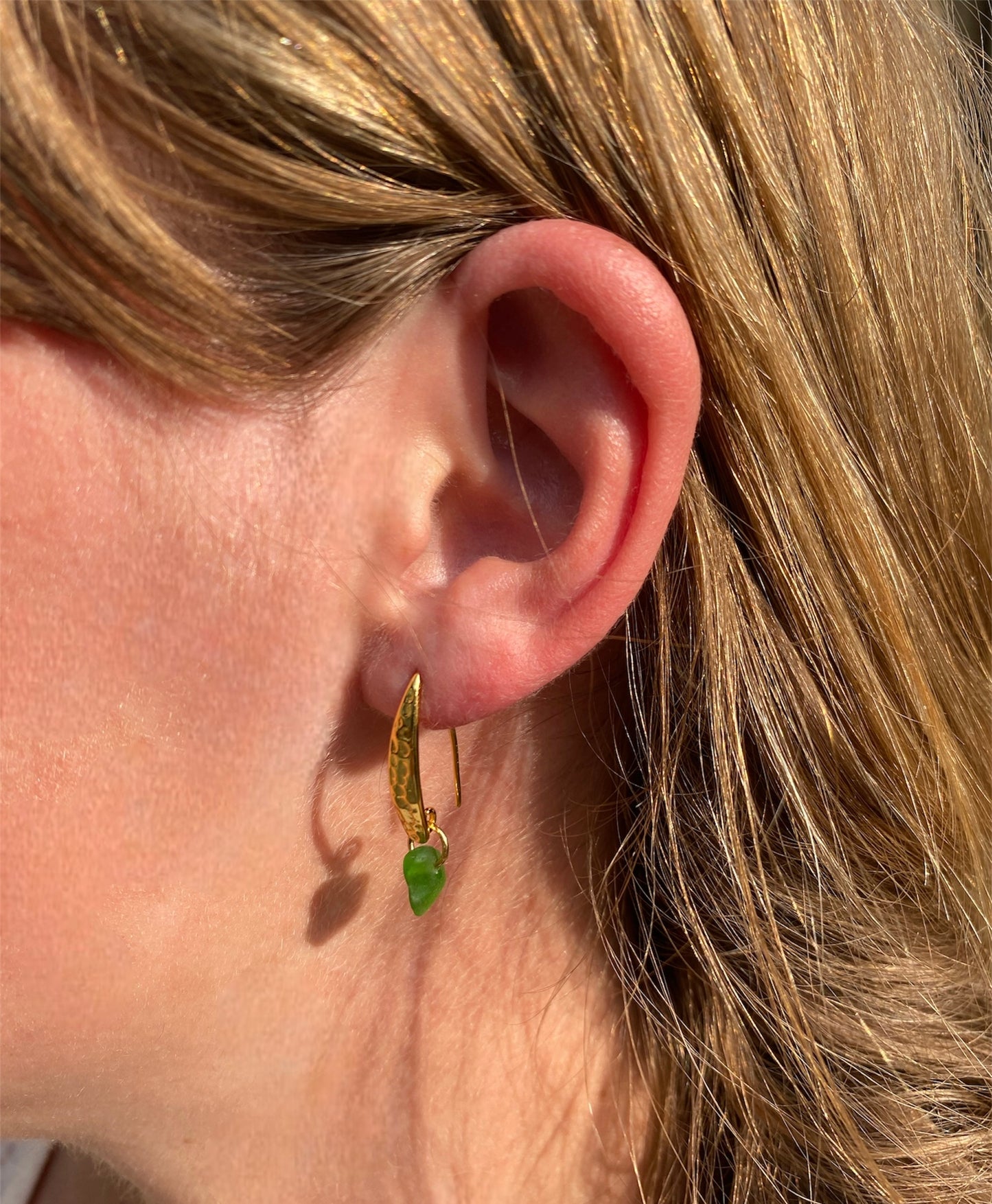 Erophillia ørering guld - grøn