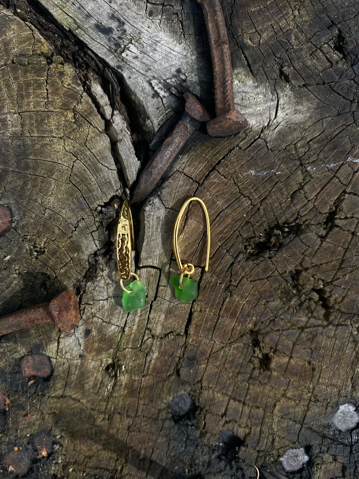 Erophillia ørering guld - grøn