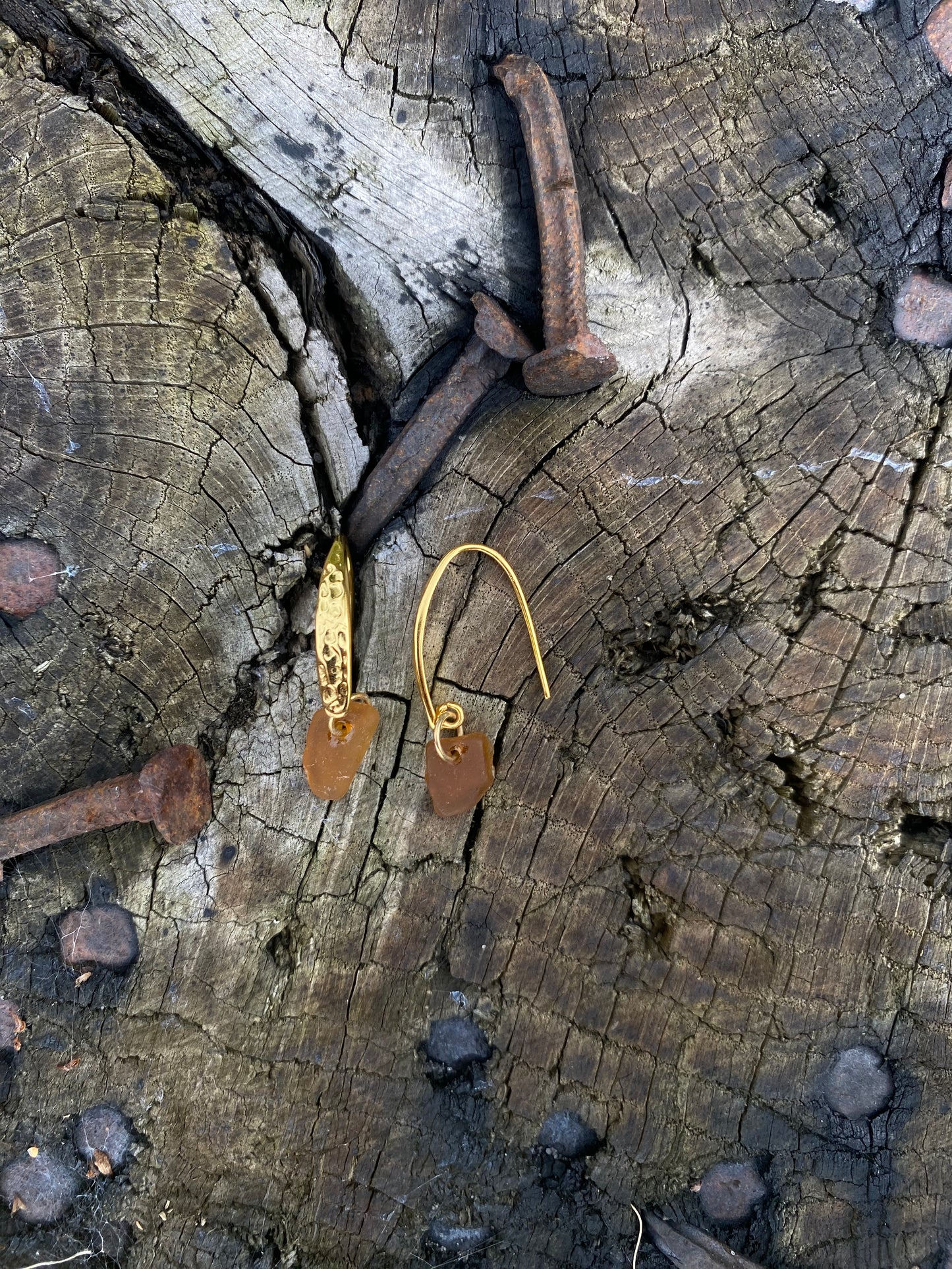 Erophillia ørering guld - brun
